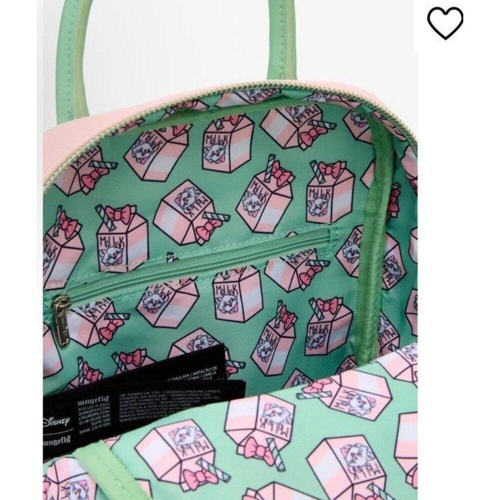 Loungefly Disney The Aristocats Marie Milk Carton Backpack Hard Tag NEW NWT - Picture 6 of 6